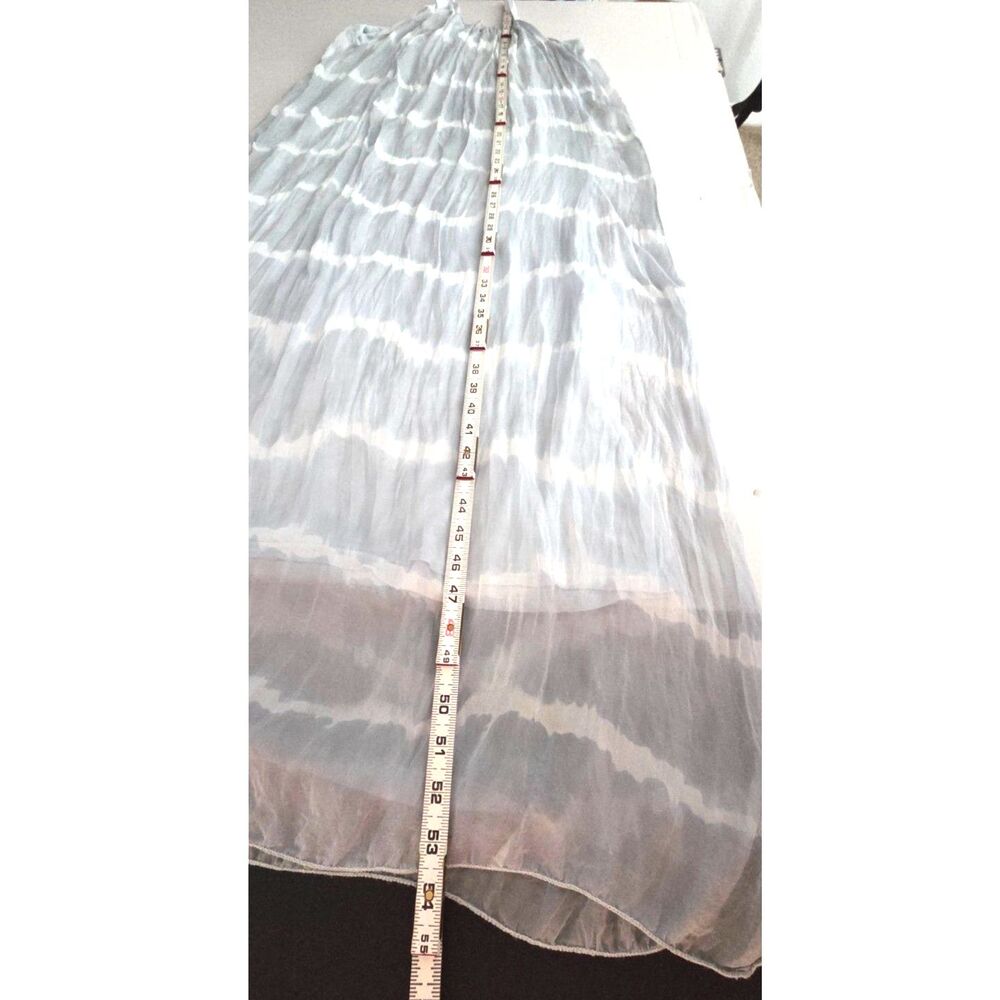 Tempo Paris Tye Dye Silk Blend Maxi Dress Womens M Gray Made in Italy Lined - Picture 4 of 7